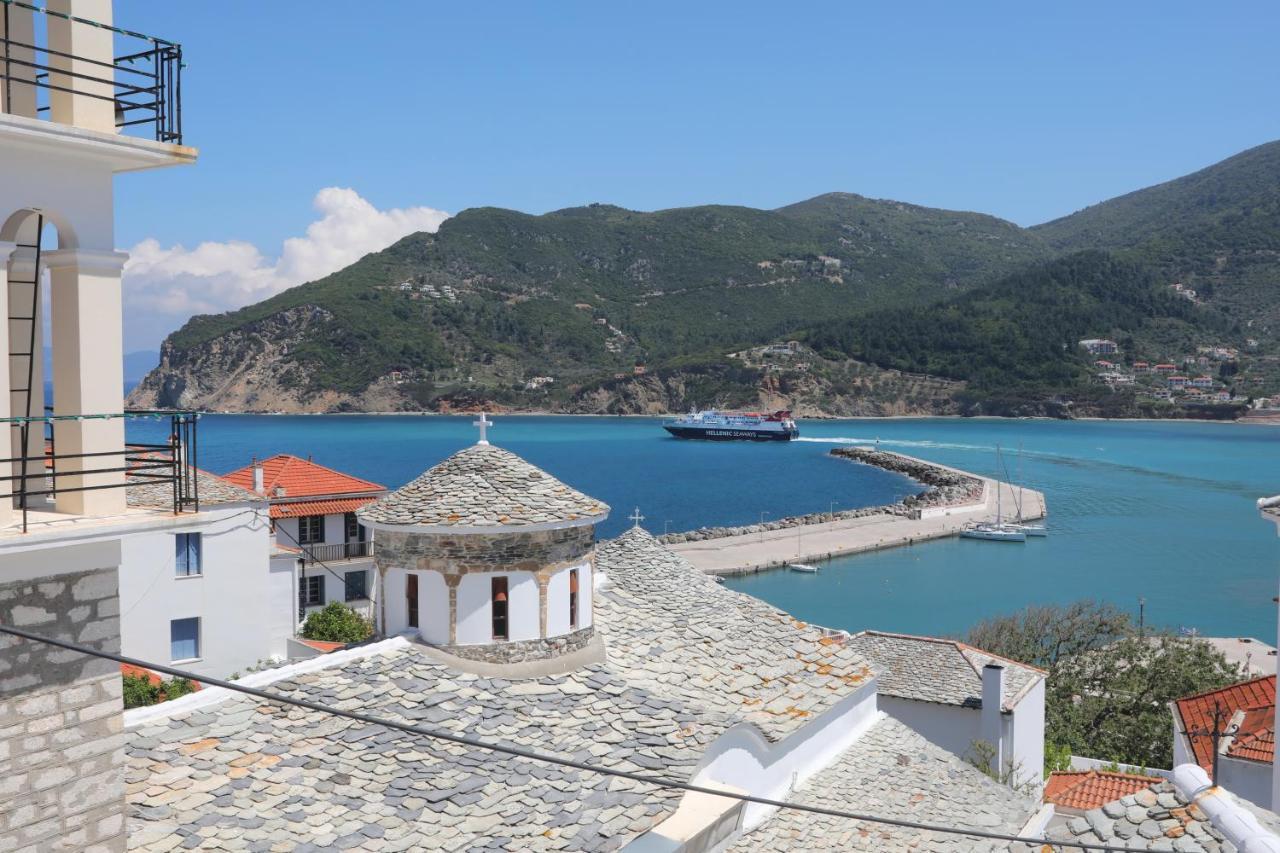 Skopelos House In Castle Panormos  Eksteriør billede